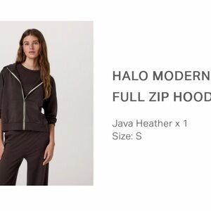 LIKE NEW Women’s Vuori Halo Modern Full Zip Hoodie in Java Heather size S